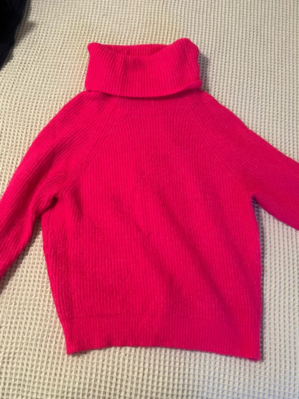 Hot Pink Turtleneck Ribbed Women's Sweater B.P. xS - Picture 3 of 4
